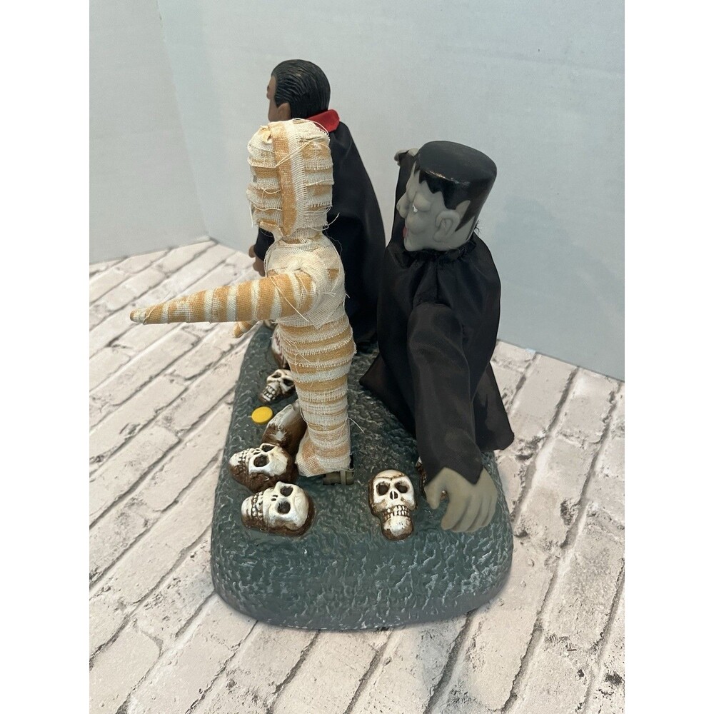 Original 1997 Gemmy Monster Mash Trio Animated Halloween Prop Decoration Works - Picture 8 of 10